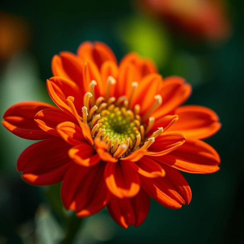 Close-up shot of a flower captured with a macro lens